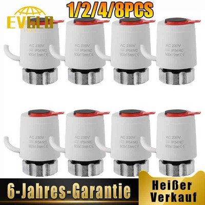 Stellantrieb Fussbodenheizung 230V M30x1,5 NC Stromlos Geschlossen Universell