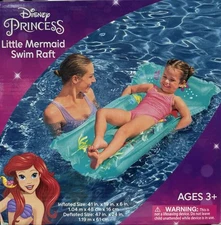 Disney Princess Little Mermaid Swim Raft 41 in. x 19 in. x 6 in. Pool Float