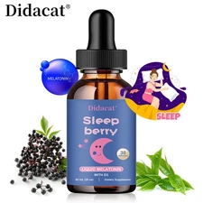 Sleep Berry Liquid Drops D3 Elderberry Sugar-Free for Kids Teens Gentle Sleep