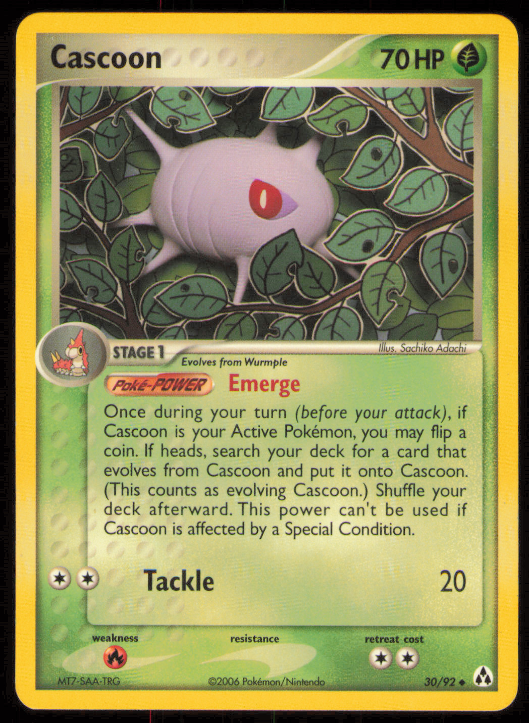 Pokémon TCG Cascoon 30/92 Legend Maker Regular NM