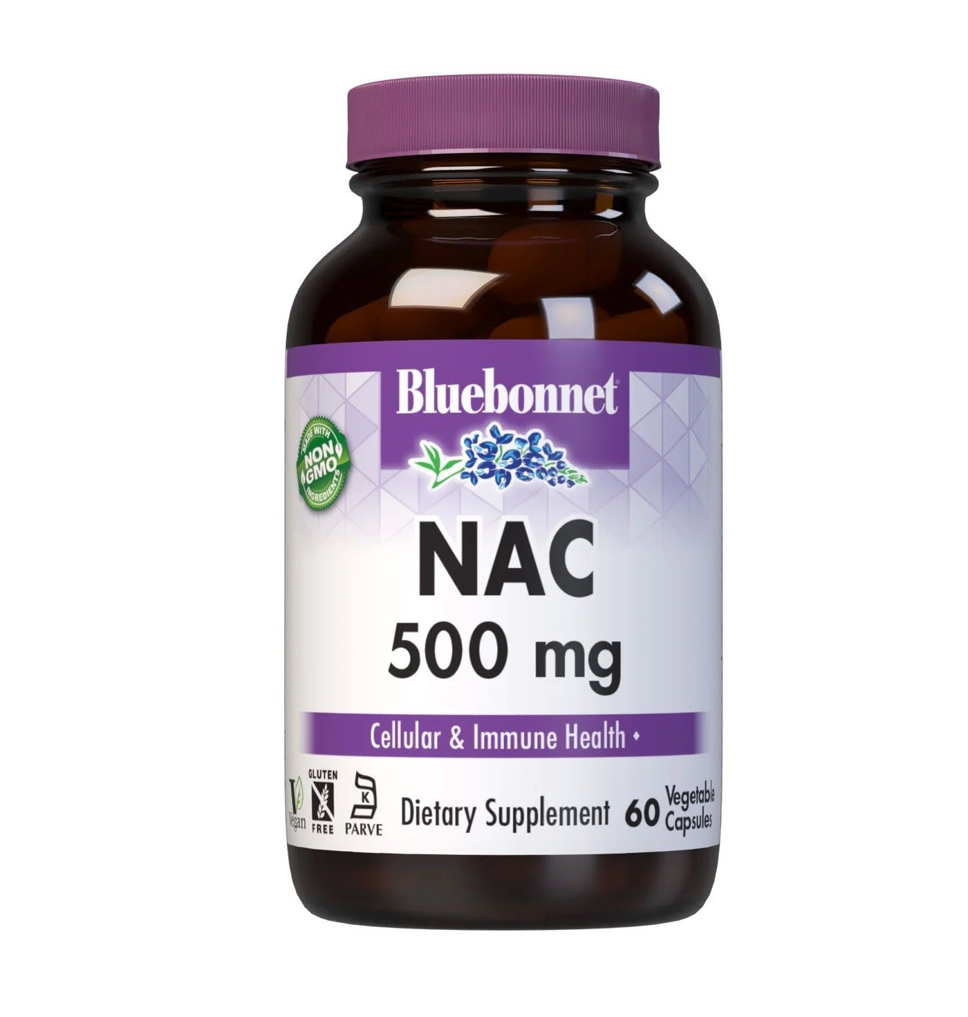 Bluebonnet NAC 500 мг 60 растительных капсул