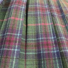 VTG NOS NWT Pendleton Women's 10 Plaid Pleated Virgin Wool Midi Skirt Green Blue