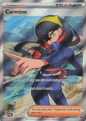 Carmine 204/167 Twilight Masquerade Full Art Holo Ultra Rare Trainer
