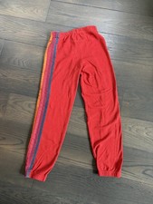 Aviator Nation Unisex Sweatpants Youth Size 14 Red Rainbow Stripe Joggers