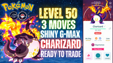   SHINY GIGANTAMAX CHARIZARD  LV 50  3 MOVES  POKEMON GO