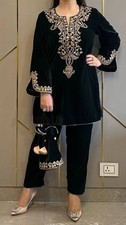 Pakistani Velvet Suits Salwar Kameez Ready made Indian Wedding Party Bollywood