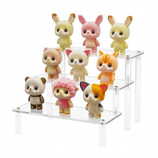 Clear Riser Acrylic Display Shelf Step Stand Rack Figures Jewelry Perfume Retail