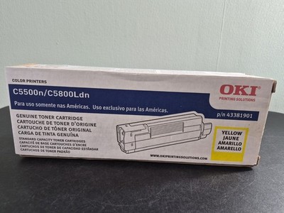 OKI Printing Solutions C5500n/C5800Ldn P/n 43381901 Yellow Toner Cartridge