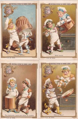 Liebig S260 6 Karten Witze kleiner Köche Kneipe.   französisch (1890)