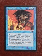 Force of Will Alliances Regular LP/NM Vintage Blue Island Staple