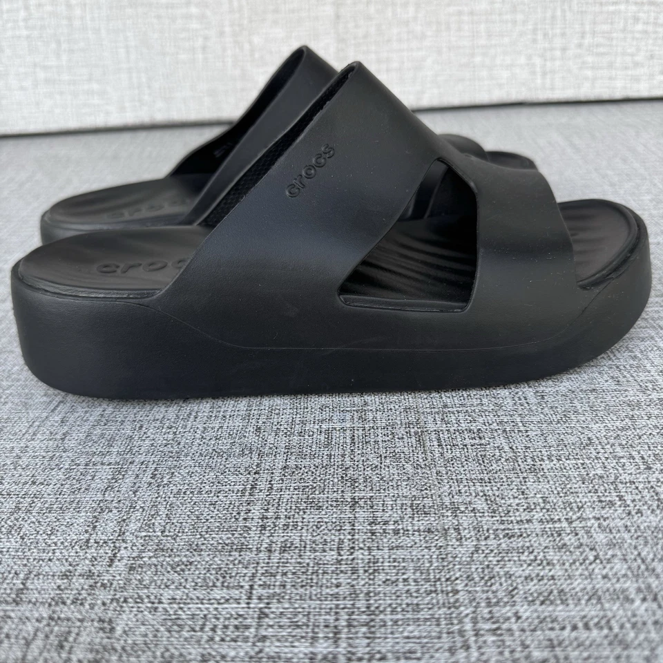 Crocs Sandals Womens Size 9 Black Getaway Platform H-Strap, Wedge - Image 4 of 4
