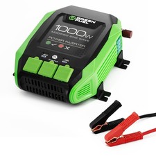 1000W Power Inverter 2000W Peak w/DC 12V to 3X 120V AC, 2X 2.4Amp USB, Mounti...