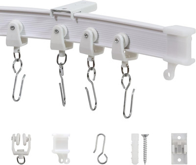 Curved Ceiling Curtain Track for Room Dividers and Showers (118'')