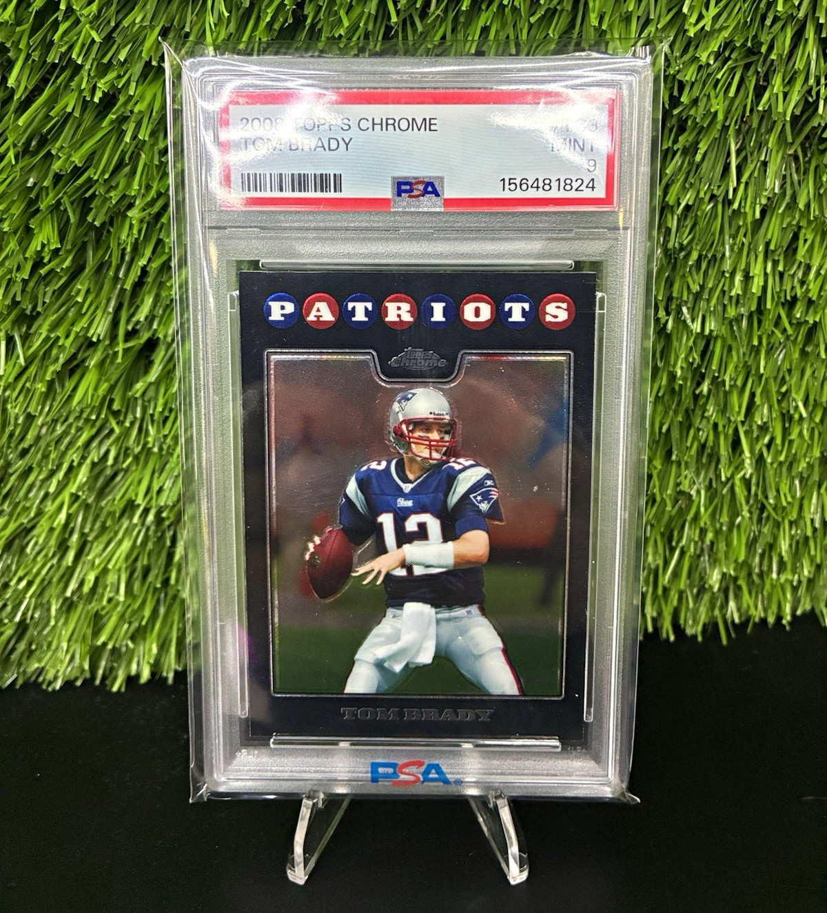 Topps 2000 Topps Chrome Tom Brady TC3 New England Patriots PSA 9