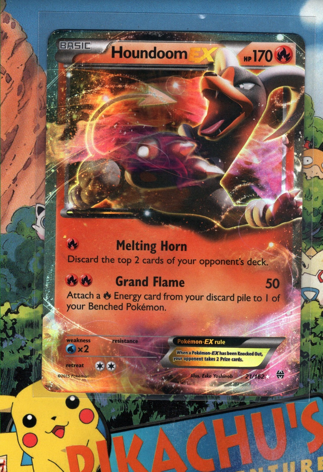 Pokémon TCG Houndoom EX - 21/162 XY BREAKthrough  NM
