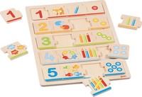 Zahlenpuzzle Holz 57344 goki 10-Teilig, Lernspielzeug FüR Kinder, ZäHlen Lernen