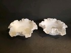 Fenton Vintage Ruffled Hobnail White Milk Glass Candy Trinket Jewelry Set Of 2 — photo 1