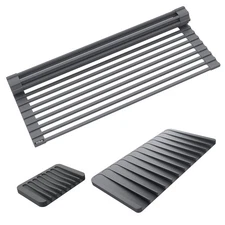 Kraus KDM-KRM-10 Roll Up Dish Drying Rack - Grey
