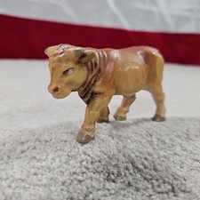 Vintage Ox Bull Cow Nativity Hollow Plastic Miniature Unmarked