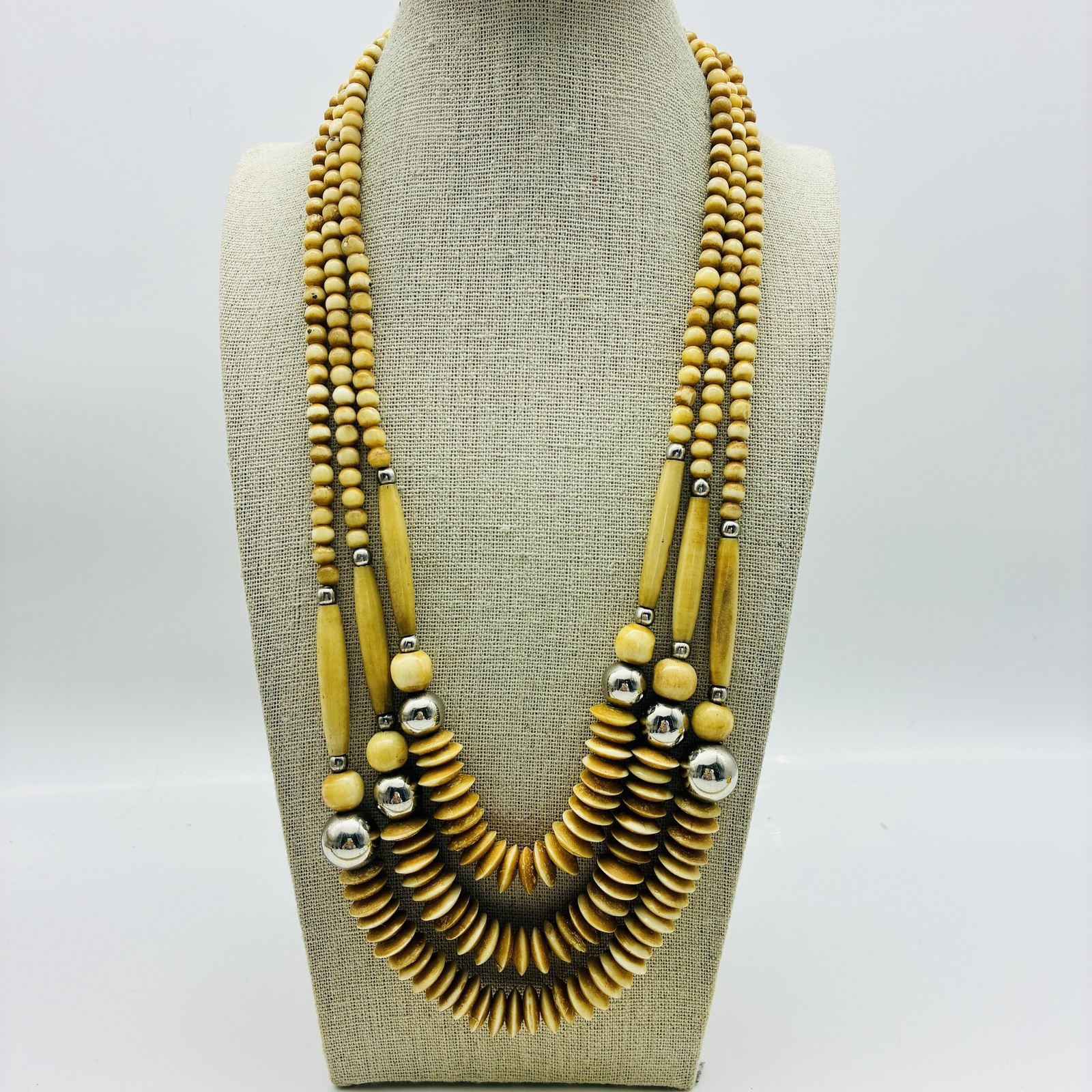 Beaded Bib Layered Statement Necklaces Multicolor… - image 5