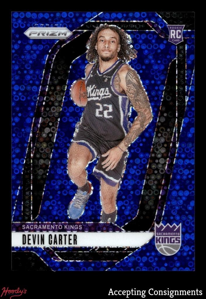 2024-25 Panini Prizm Prizms Fast Break Blue #231 Devin Carter RC ROOKIE 129/150