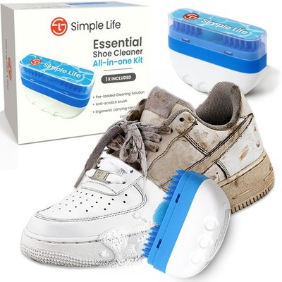 Simple Life All-in-1 Sneaker Cleaner Kit | 1 Count (Pack of 1), Aqua Blue 
