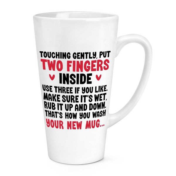 Gift Base Keramik Kaffeetasse Latte Becher Weiß 17Oz Groß-image
