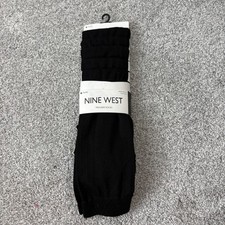 Nine West Black Trouser Socks 6-Pack Soft Stretchy Nylon Blend Shoe Size 5-10