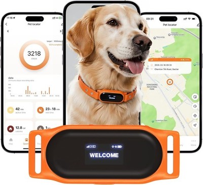 4G Dog Tracker & Virtual Geofence Real-Time Dual-Band L1&L5 AGPS+GPS Anti-Drift