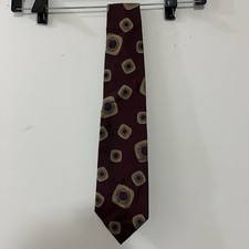 Daniel Craig Maroon Geometric Pure Silk Handmade Tie made in Italy