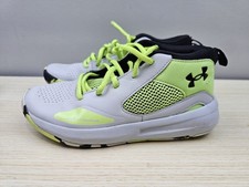 Under Armour GS Lockdown 5 Boys Youth Size 5 Sneakers Shoes Gray  Green