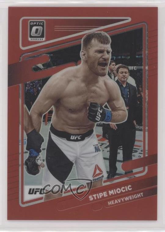 2022 Panini Donruss Optic UFC Red Prizm 195/199 Stipe Miocic #50 1n4