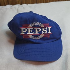 Pepsi Blue Soda Theme Baseball Cap Hat 65% Polyester 35% Cotton