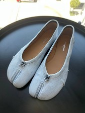 Ballerine piatte Maison Margiela Tabi - Bianco/Nero, misura 38,25 cm