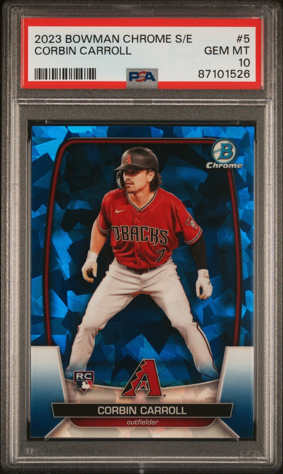 2023 Bowman Chrome Sapphire Edition #5 Corbin Carroll RC PSA 10 GEM MINT