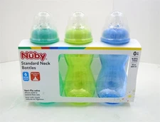 Nuby Non-Drip Standard Neck Bottles 10 oz. 3-Pack 