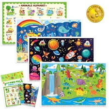 Sticky Plastic Disposable Placemats Baby: 40Pack 12" X 18" Restaurant Eating ...