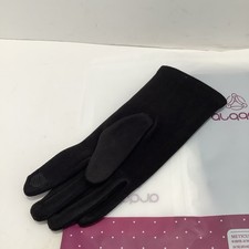 Alggas Womens Windproof Textile Black Winter Dress Gloves, Sz. L, Stretch, New