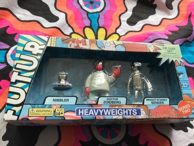 Futurama Rocket USA Figur Ser. 2 Nibbler * Doctor Zoidberg Bright n Shiny Bender
