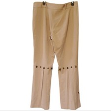 Joseph Ribkoff Tan Women's Wide Leg Bohemian Pants With Coin Accents