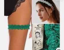HAH x Free People One and Done Emerald Lace Garter/ Scrunchie/ Headband, OS