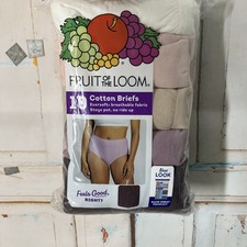 Fruit of the Loom Women's 10 Pack Cotton Briefs Size 10 / 3XL Mixed Colors