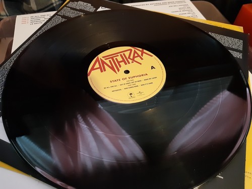 Anthrax State of Euphoria Vinyl LP 2018 Island/Megaforce Thrash Metal - Picture 8 of 13