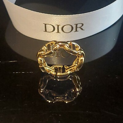 DIOR CD SIGNATURE RING - Box & Dust Pouch included
