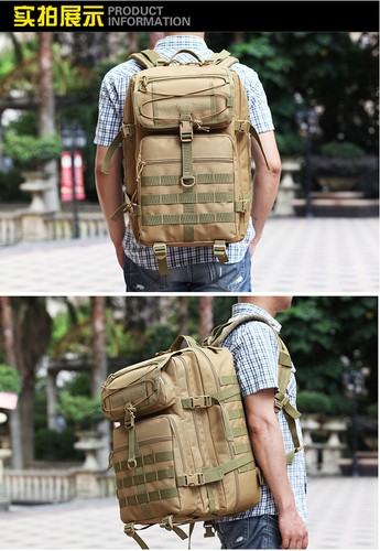 Mochila táctica 45L para hombre mochila impermeable deportes senderismo camping bolsa al aire libre - Imagen 13 de 35