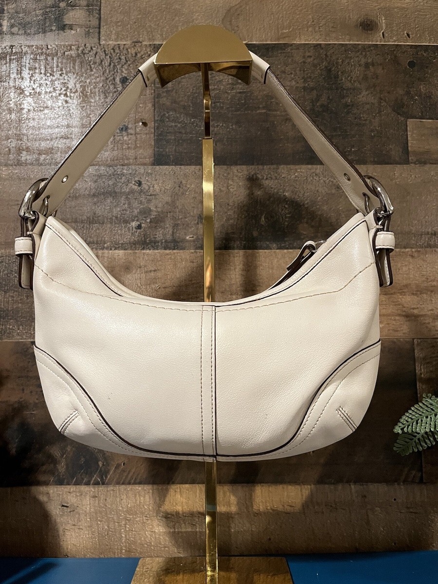 Coach Leather Hobo Y2K White Purse | eBay