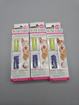 Kitty Caps Kitty Caps Nail Caps for Cat Small Green & Ultra Violet 60 pack