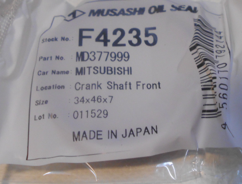 Musashi Camshaft Seal Md377999 34x46x7 Mm for sale online | eBay 