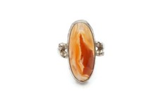 Vintage Sterling Silver 925 Agate Ring Size 6.75