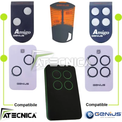 Telecomando compatibile GENIUS FAAC 868 KILO TX2 TX4 AMIGO 6100332 6100333 JA332